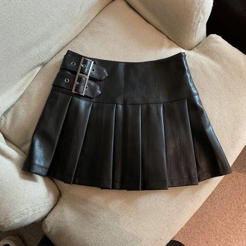 Faux Leather Mini Skirts