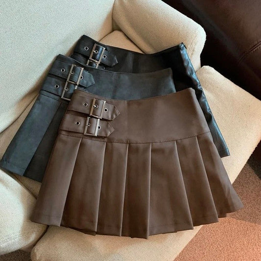 Faux Leather Mini Skirts