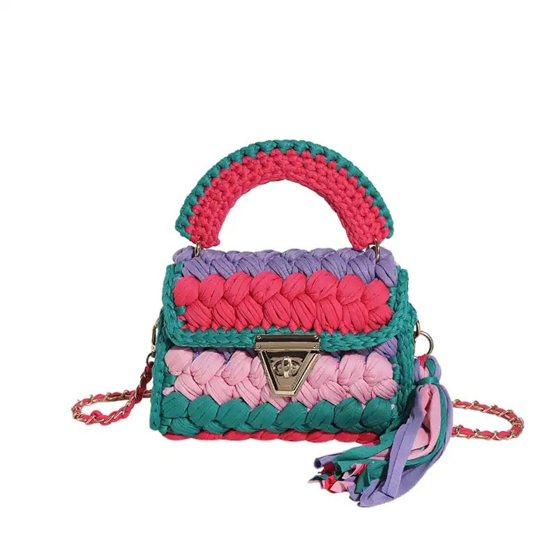 Colorful crochet bag