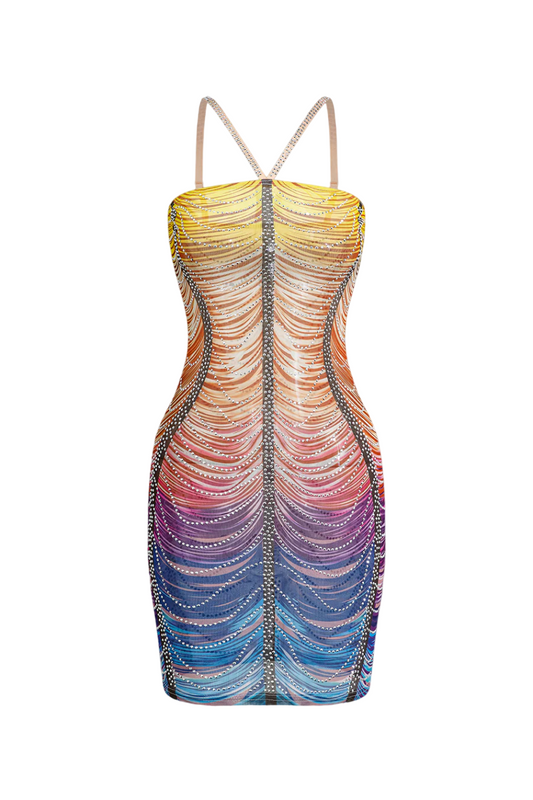 Multicolored short dress