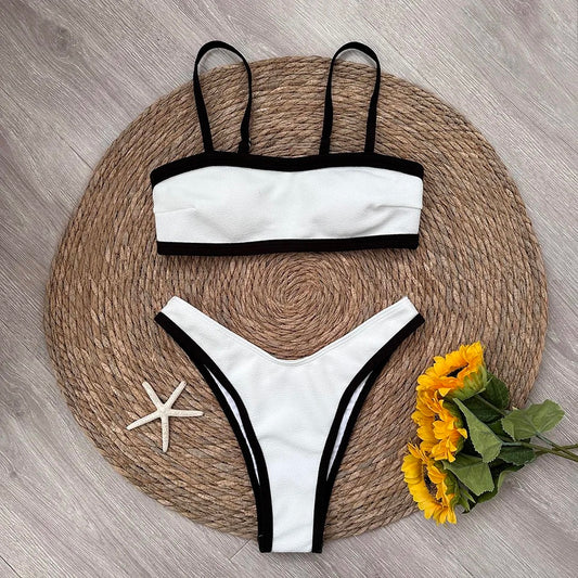 Black and white bikini