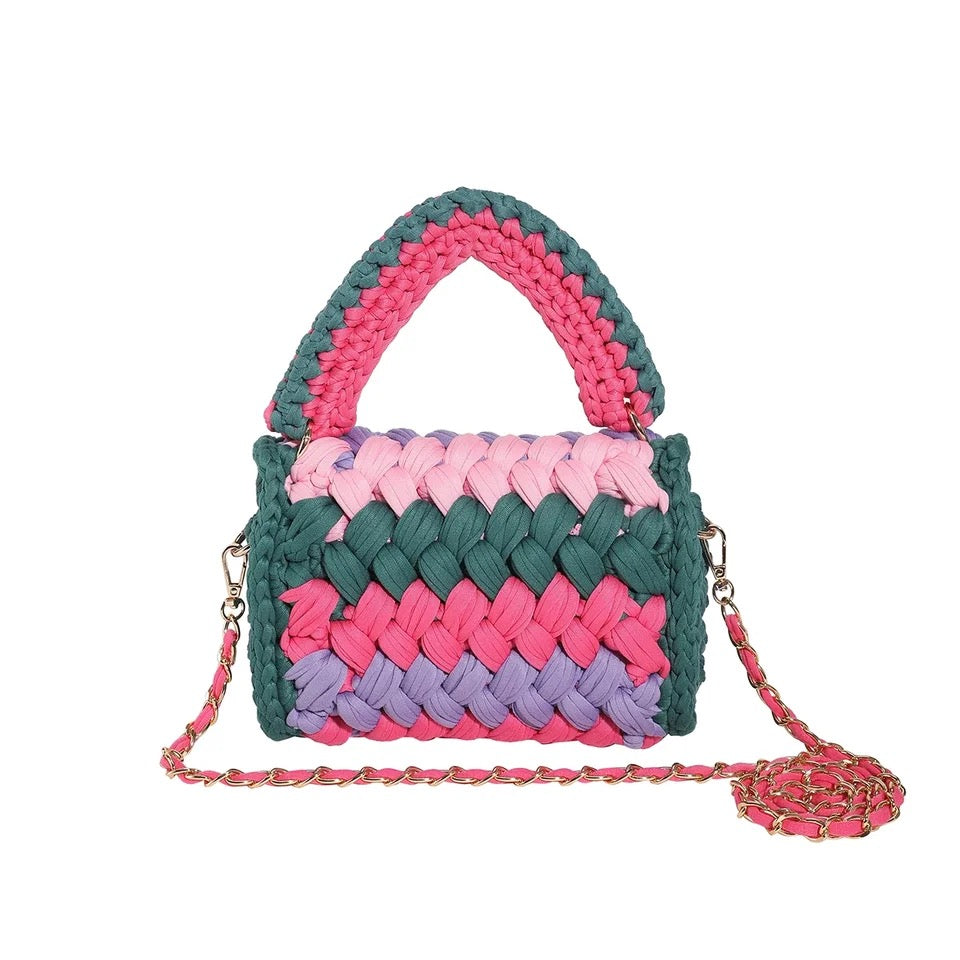 Colorful crochet bag